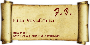 Fila Viktória névjegykártya